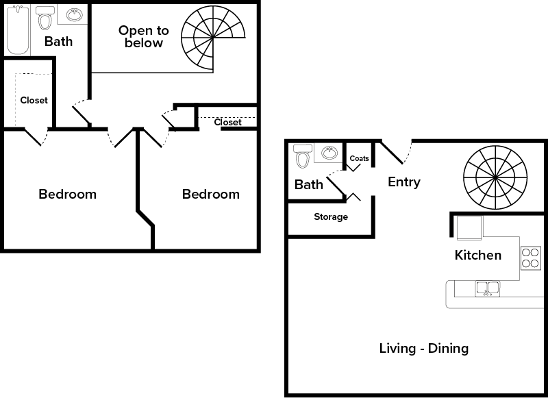 2 Bed 1.5 Bath Townhome