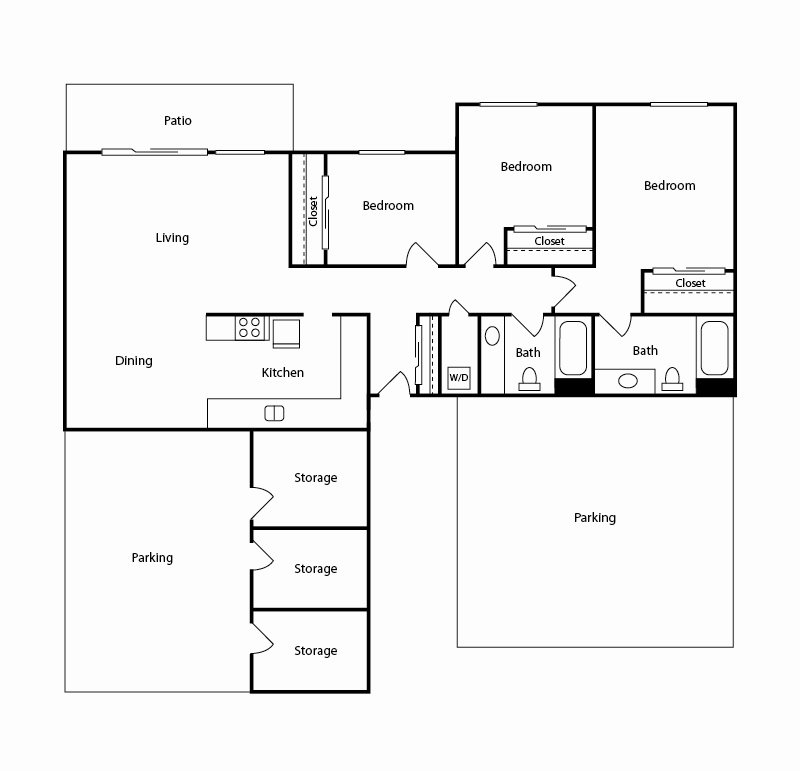 Harbor Master, 3br, 2ba, 1186 sq. ft.