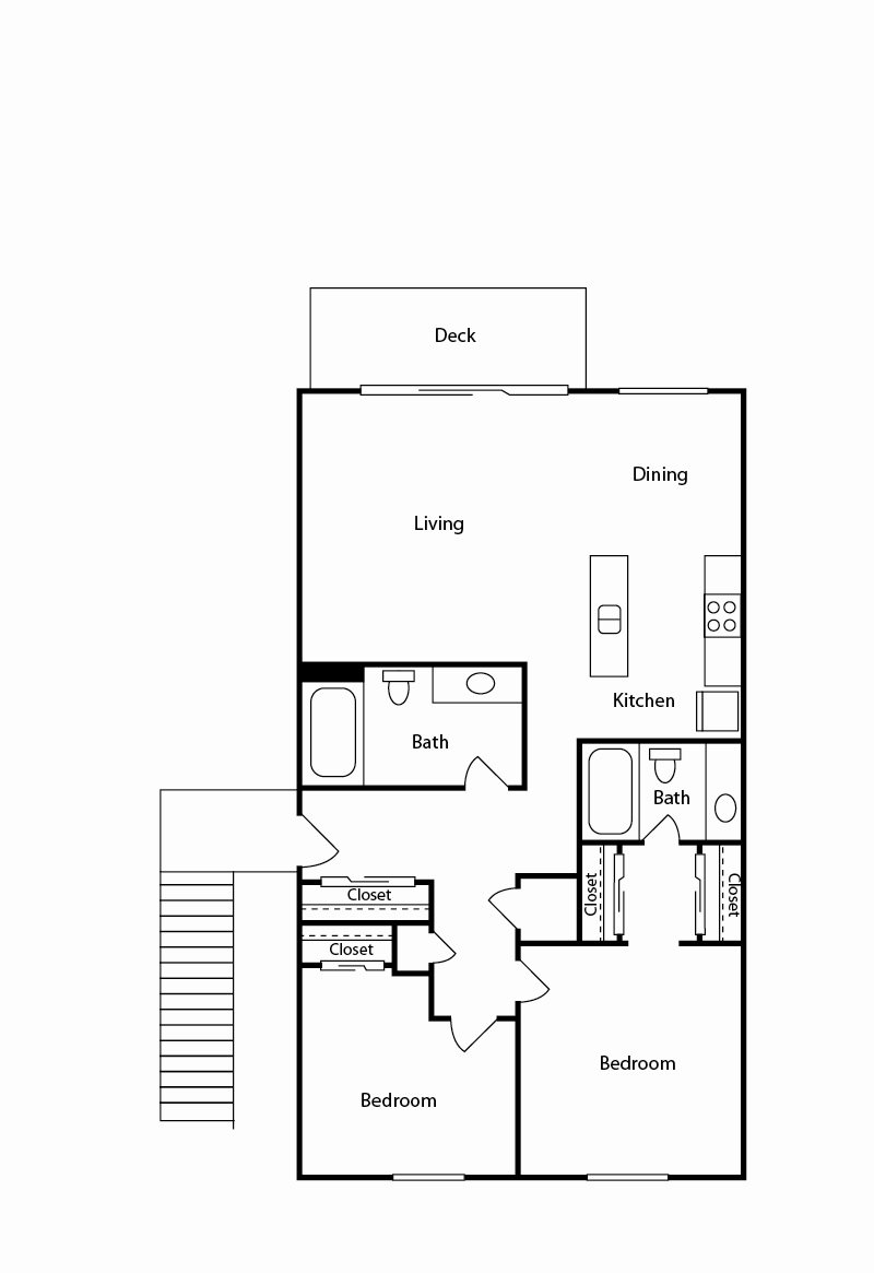 Whaler, 2br, 2ba, 920 sq. ft.