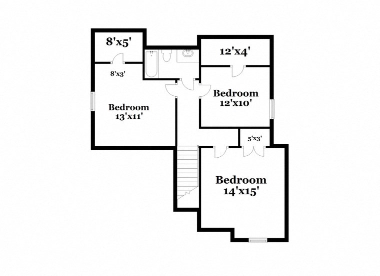 affordable floor plan for a home with a bedroom and a baths
