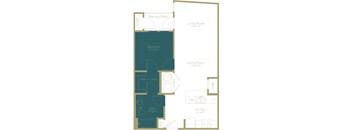 A2 Floor Plan at Rio Lofts, San Antonio, 78204
