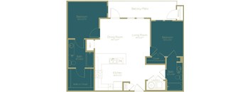 B2 Floor Plan at Rio Lofts, San Antonio, TX, 78204
