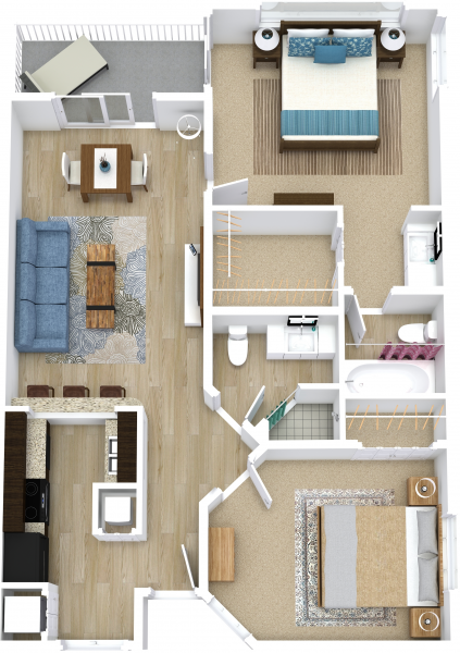 Two Bedroom Apartment - Lauderdale Floorplan