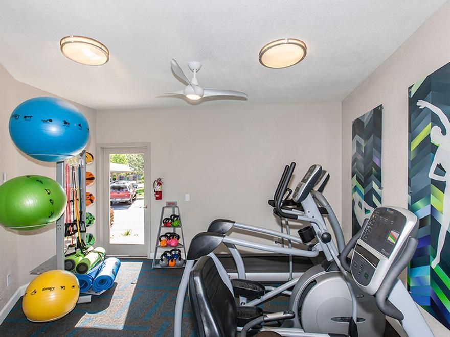 the gym is available for residents to use