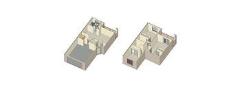 Two bedroom floor plan 