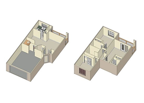 Two bedroom floor plan 