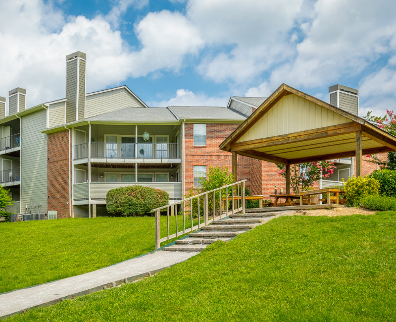 Exterior view of Preakness Apartments