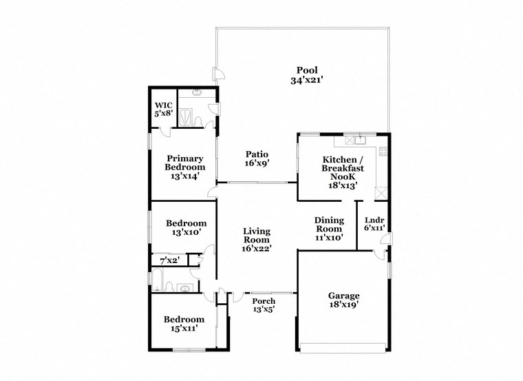 a floor plan of a house with two floors and a garage
