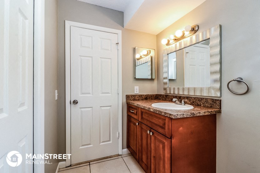 the bathroom is clean and ready to use