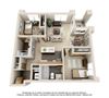 2 Bed 2 Bath Floor Plan 2 Bed 2 Bath Floor Plan at Clearview 100, Washington