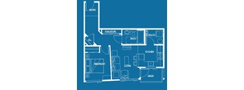1 Bed 1 Bath Floor Plan at Latitude 47, Washington, 98466