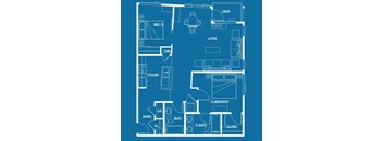 2 Bed 2 Bath Floor Plan at Latitude 47, University Place, WA, 98466