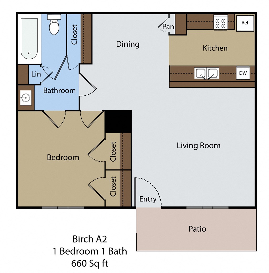 a floor plan of a house with a bedroom and a living room