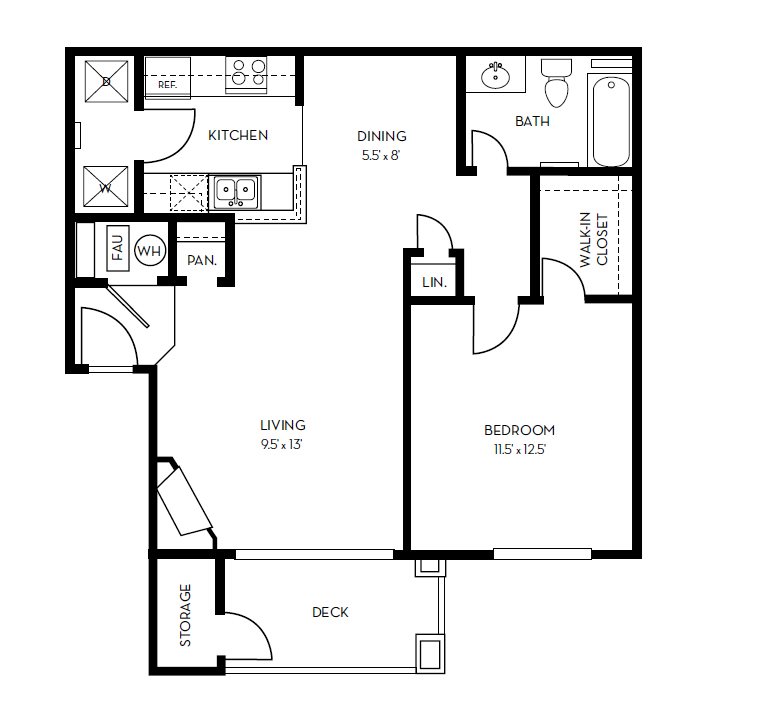 Vista - 1x1 Floor Plan 1