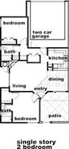 2 Bedrooms and 2 Bathrooms Floor Plans 2 Bedrooms and 2 Bathrooms Floor Plans at Lotus Villas, Bakersfield, CA