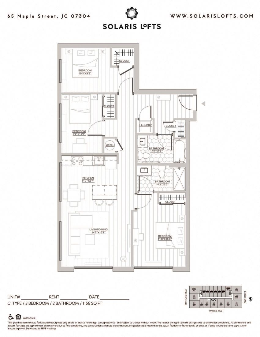3 Bedrooms, 2 Bathrooms