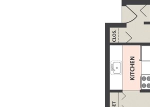 2-Bedroom, 1-Bath