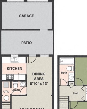 2-Bedroom, 1 1/2-Bath
