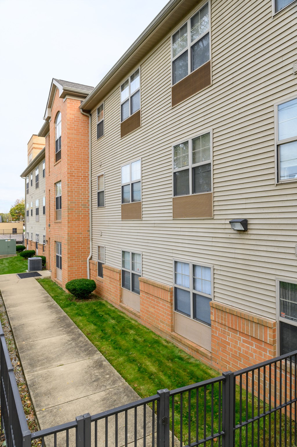 our apartments are located in a quiet area with a sidewalk
