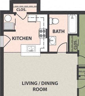 2-Bedroom, 1-Bath