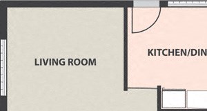 3-Bedroom, 1 1/2-Bath