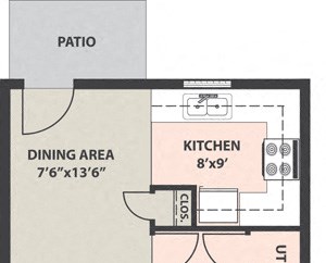 2-Bed, 1-1/2-Bath Townhome