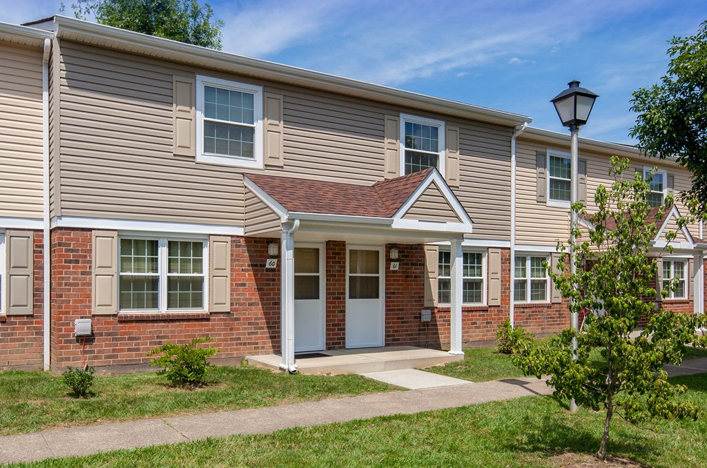 our apartments offer a front porch for residents to enjoy