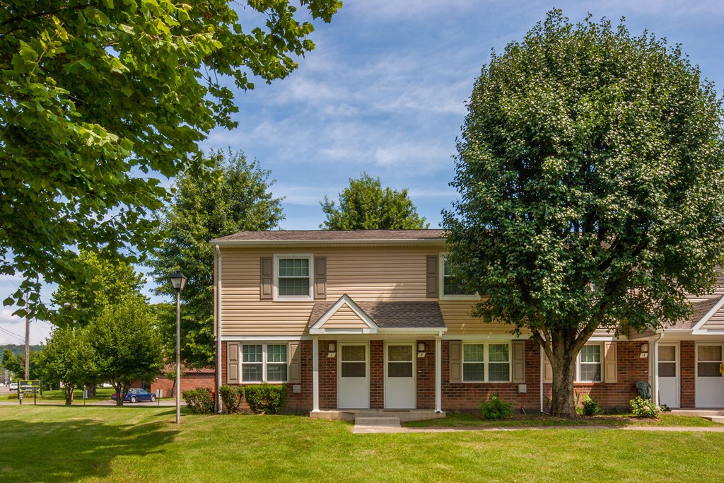 a house with a tree in front of it