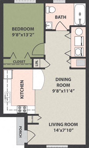 1-Bedroom, 1-Bath