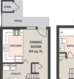 2-Bedroom, 1-Bath
