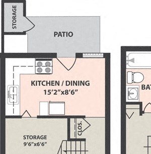 2-Bedroom, 1-Bath