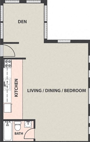 Studio, 1-Bath
