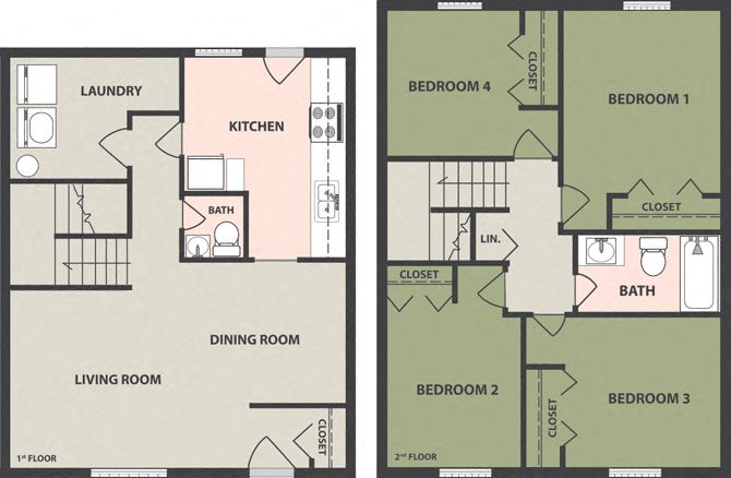 Floor Plans of Urbana Village in Urbana, OH