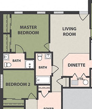 4-Bedroom, 2-Bath