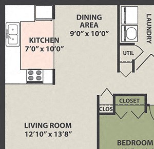 2-Bedroom, 1-Bath