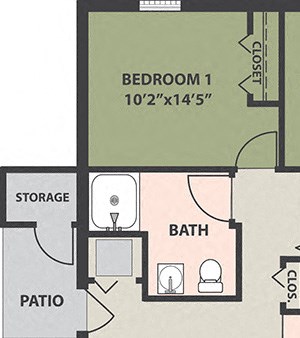 2-Bedroom, 1-Bath