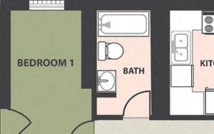 3-Bedroom, 1-Bath