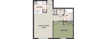 1-Bedroom, 1-Bath