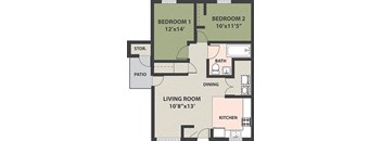 2-Bedroom, 1-Bath