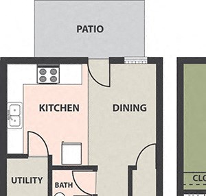 3-Bedroom, 1 1/2-Bath