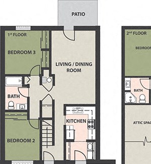 3-Bedroom, 2-Bath