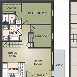 3-Bedroom, 2-Bath