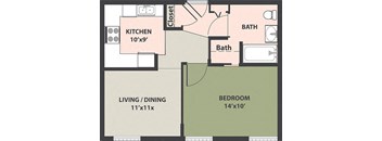 1-Bedroom, 1-Bath