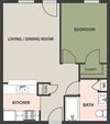 1-Bedroom, 1-Bath