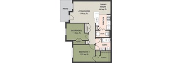 2-Bed, 1-Bath
