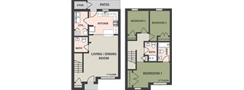 3-Bed, 2 1/2-Bath Townhome