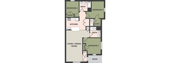 3-Bed, 2-Bath Garden