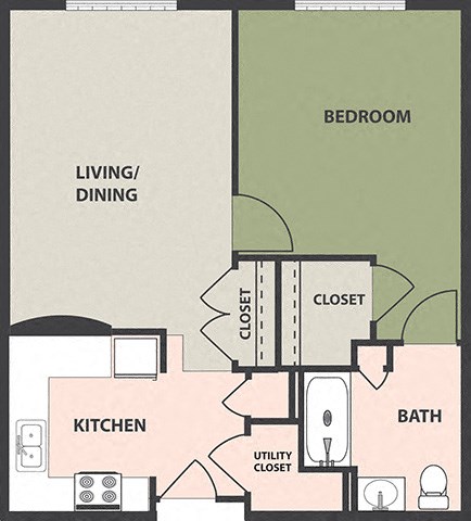 1 Bedroom, 1 Bath Flat