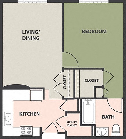 1 Bedroom, 1 Bath Flat