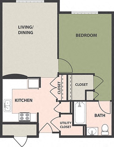1 Bedroom, 1 Bath Flat